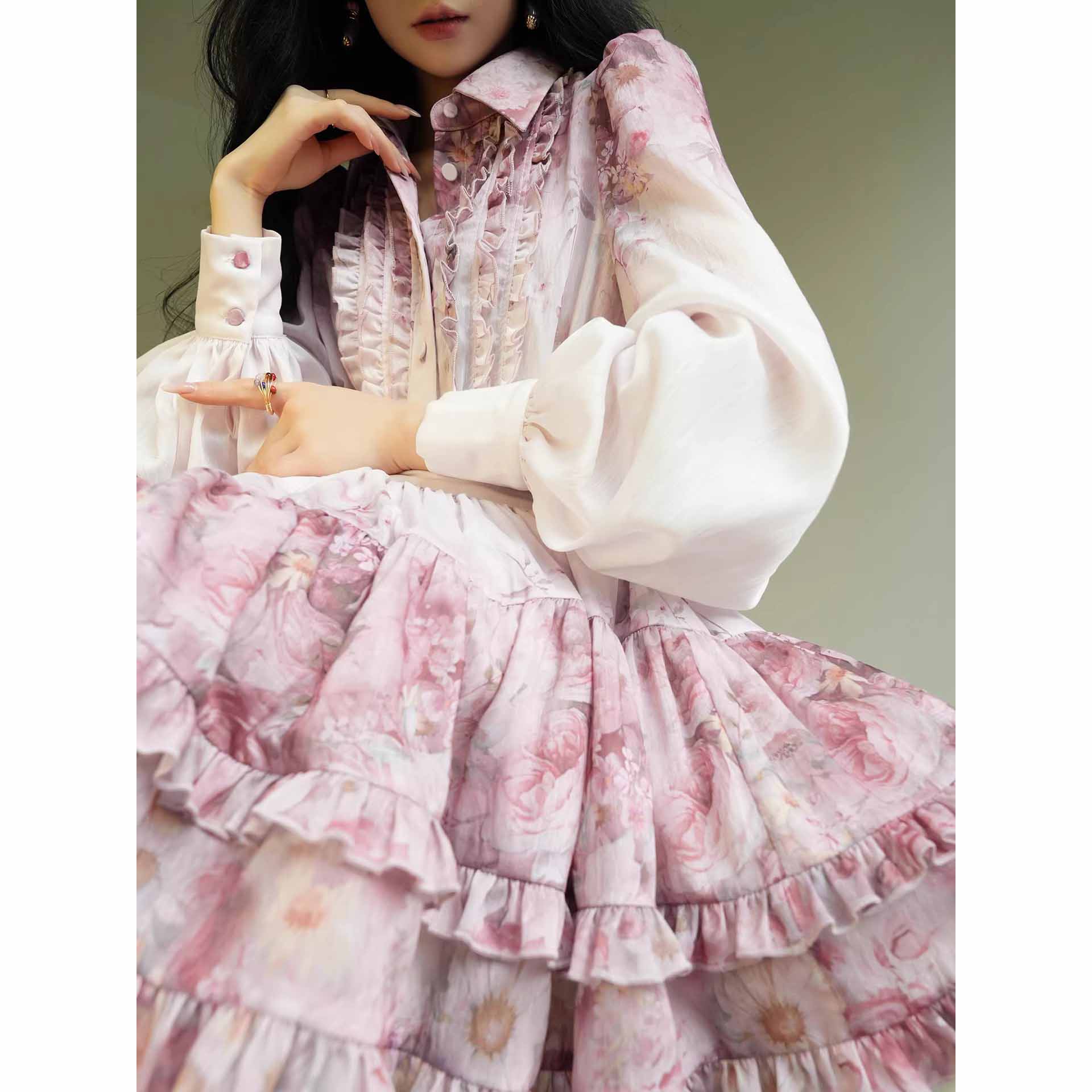 Custom Shirt Blouse and Short Skirt Set (5)