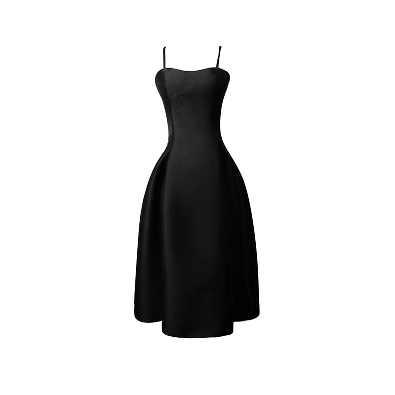 Nhà sản xuất váy dạ hội lụa Midi tùy chỉnh (1)