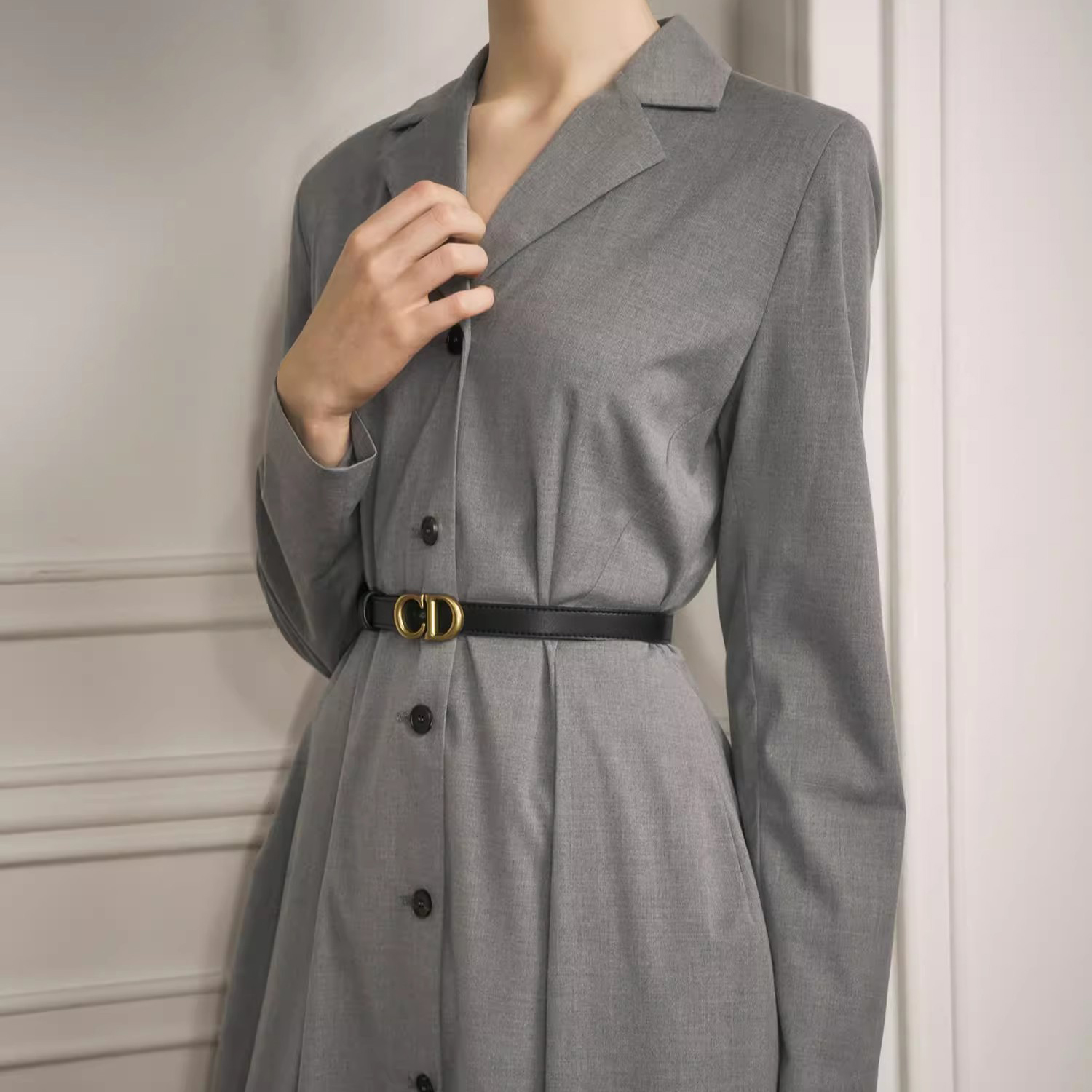 Custom Simple Grey Shirt Dress Factor (7)