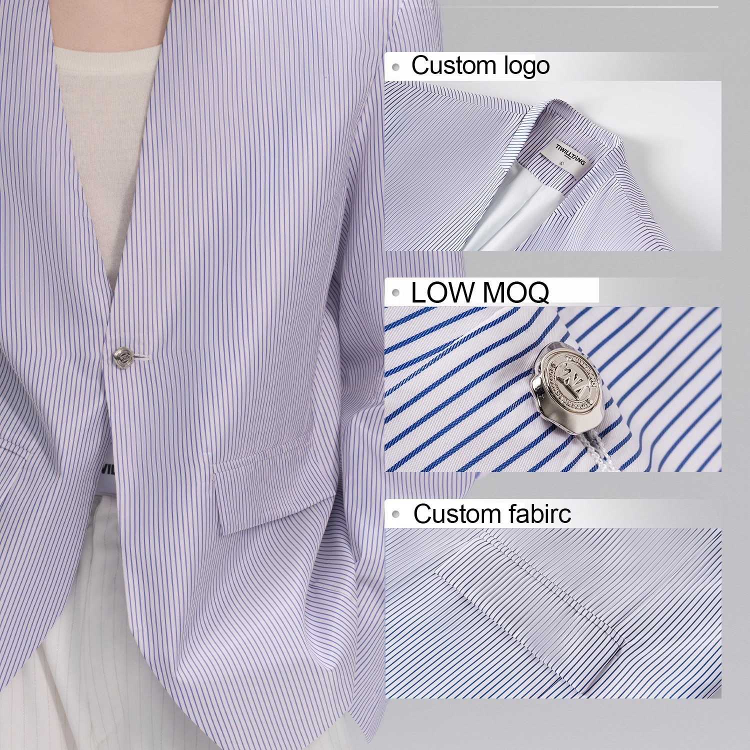 Custom Striped Blazer Jacket (1)