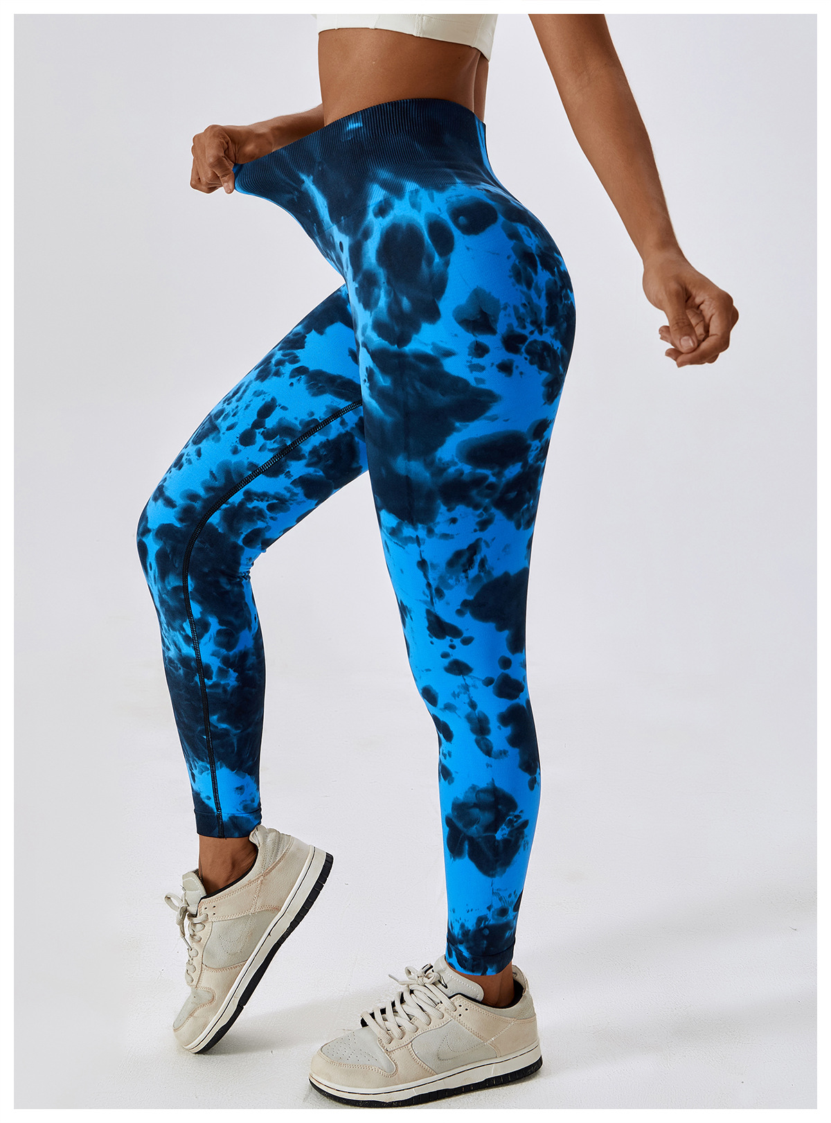 Kev Cai Tie Dye Seamless Yoga Ris Chaw Tsim Tshuaj (1)