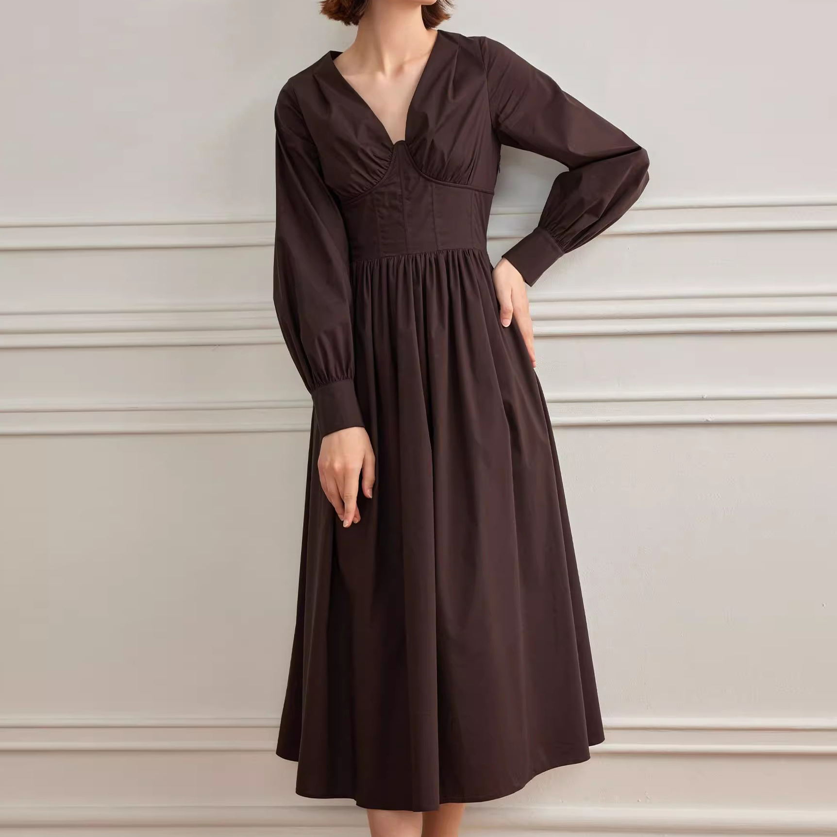 Custom Vintage Linen Casual Dresses Women Factor (6)