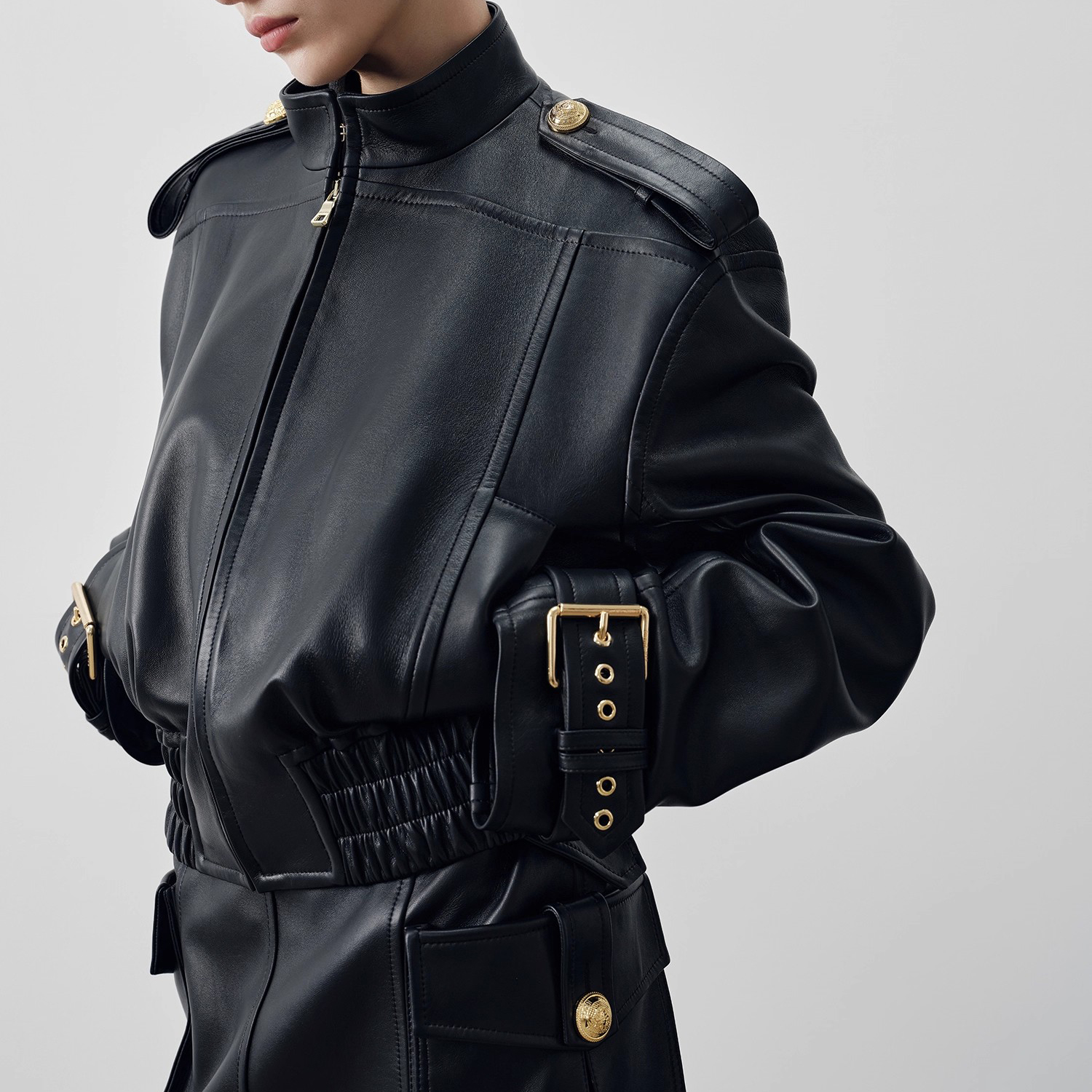 Custom Women Sheepskin Leather Jacket (7)