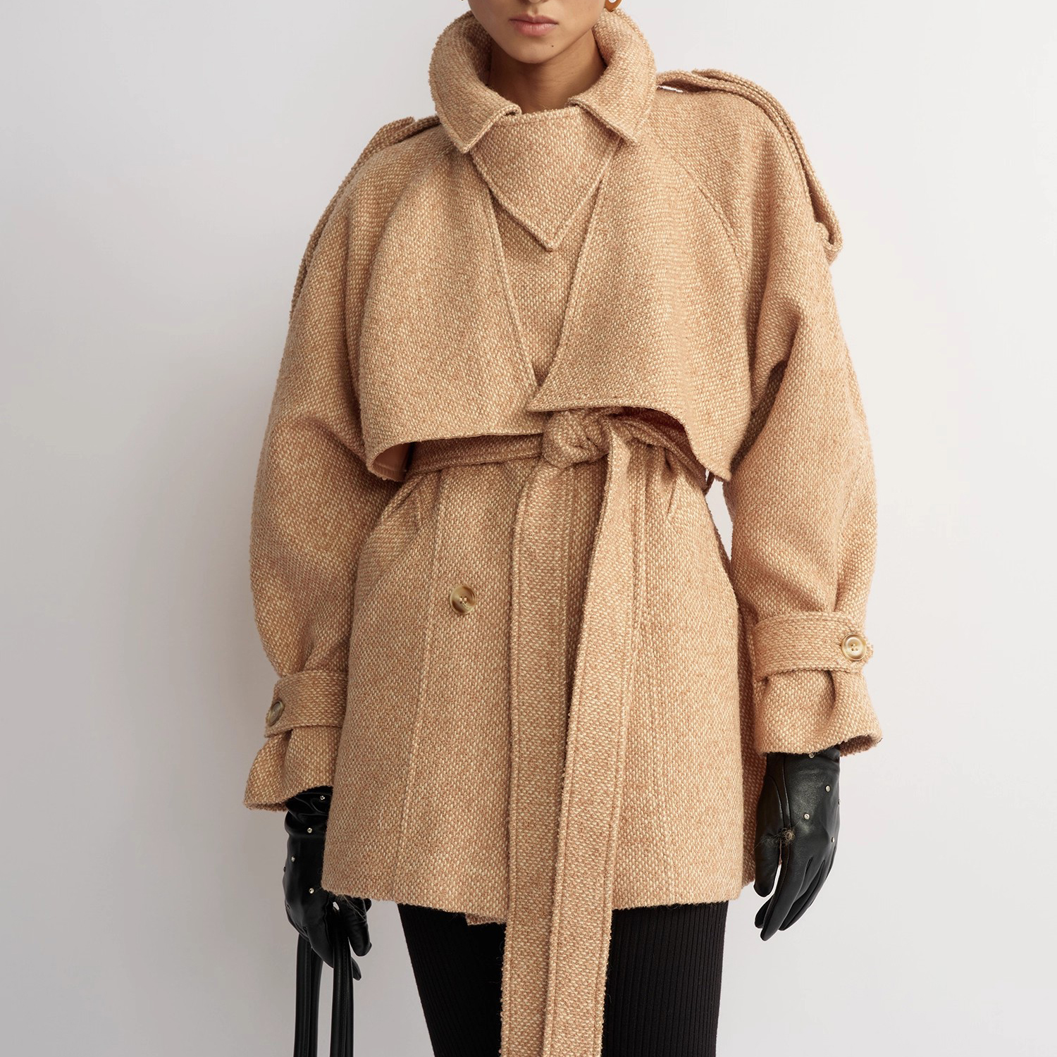 Custom Wool Coat Loose Trench Coat (2)