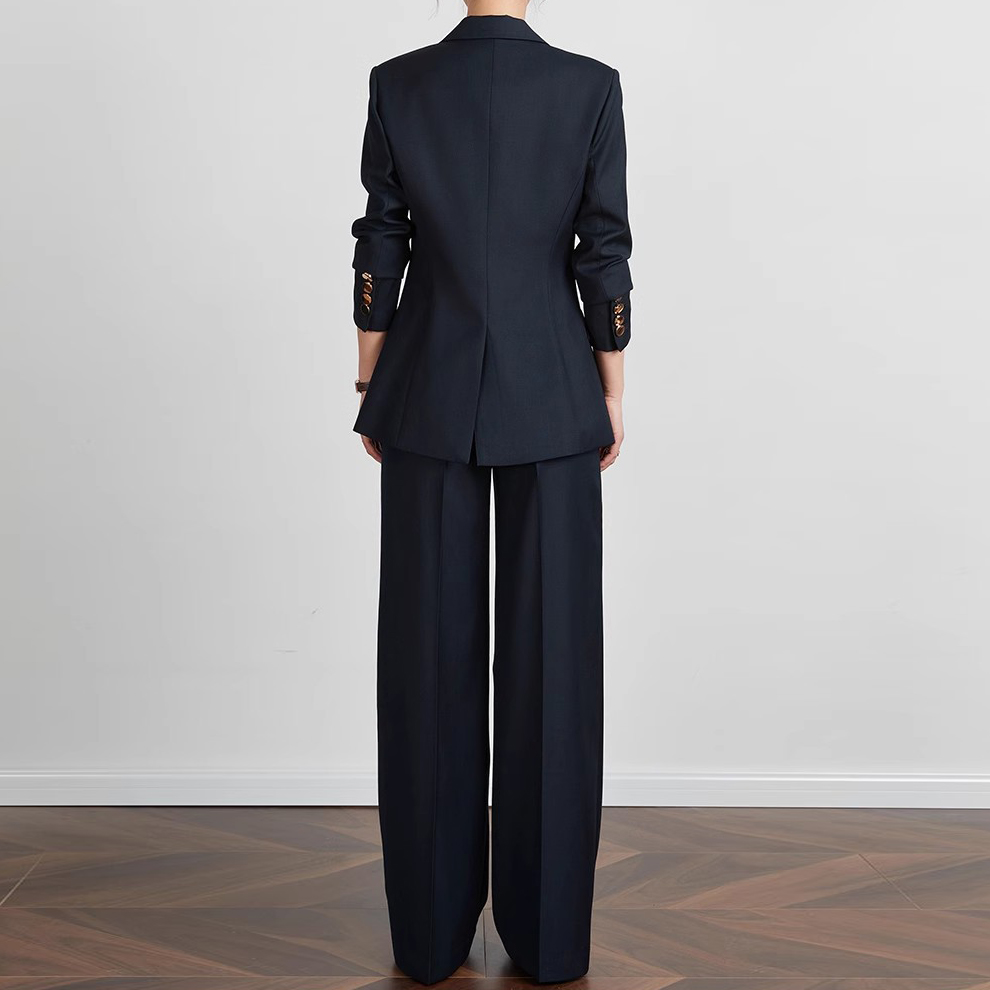 Custom Work Suit Wide Leg Pants Set Manufacturer (2)
