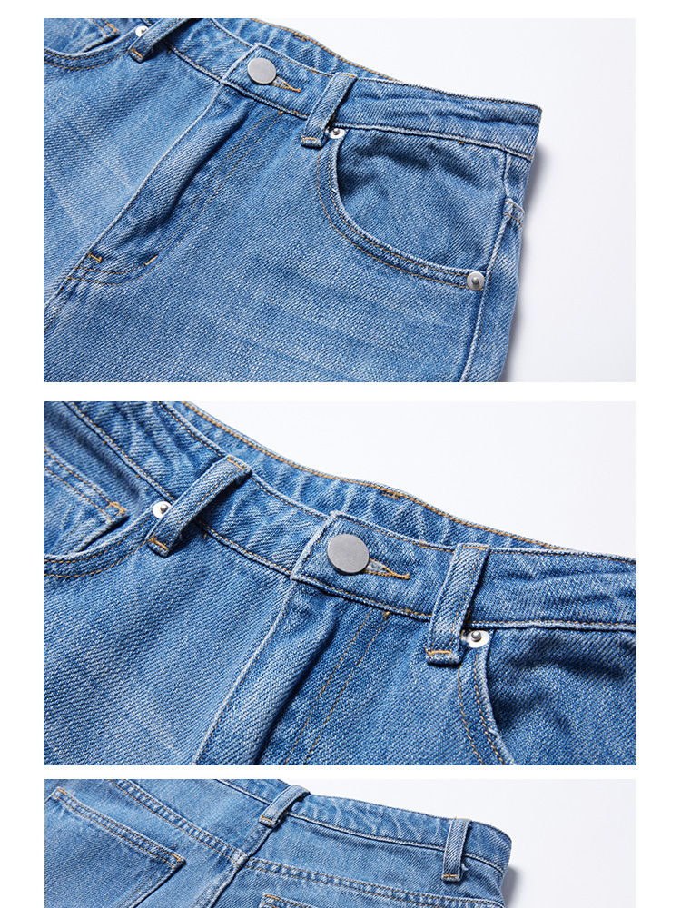 Custom na high waist flared jeans para sa mga babae (1)