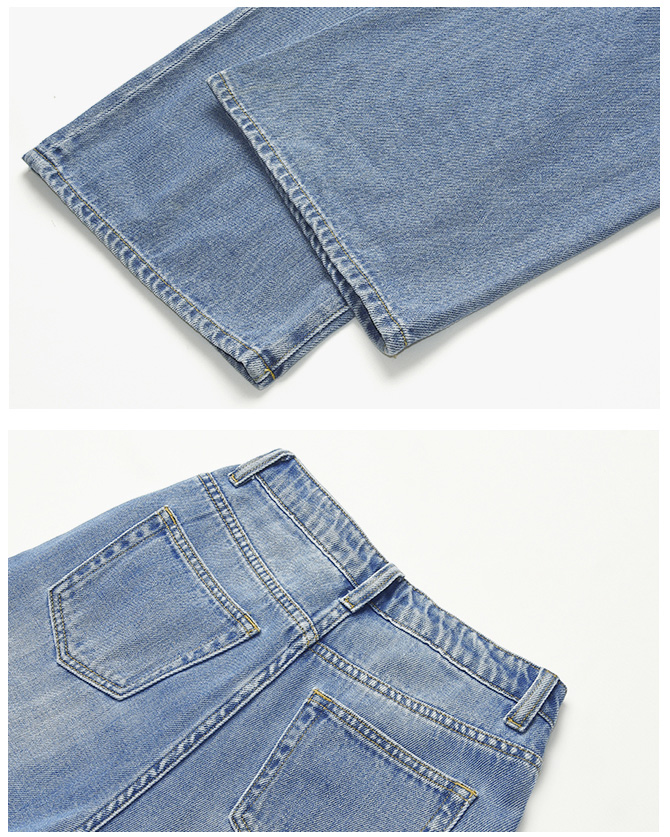Custom high waist jeans women wide leg pants (1)