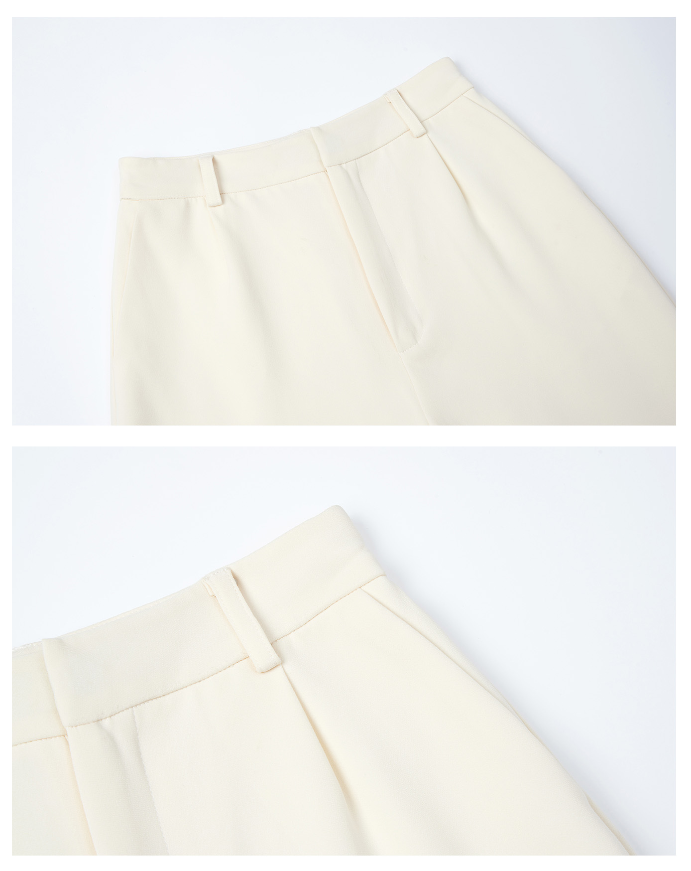 Захиалгат хувцасны чимэг өндөр бэлхүүстэй цагаан энгийн эмэгтэй шорт (1)
