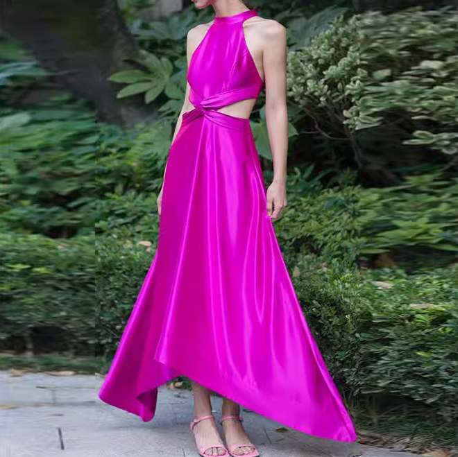 Customized Backless Rose Satin Evening Gowns Manufacturer (5)
