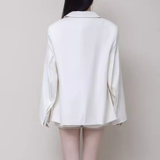 Customized White Blazer Tops Casual Jacket Manufacture (4)