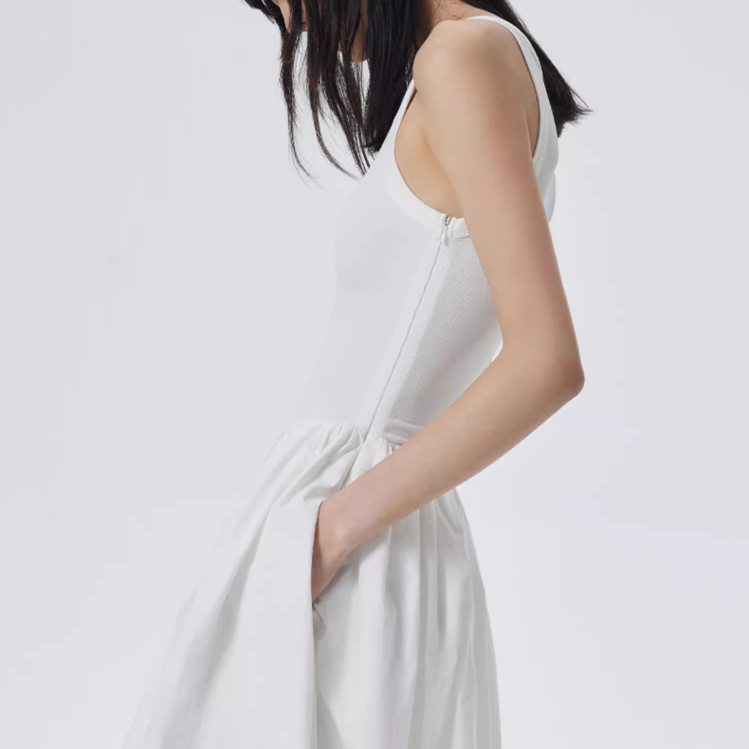 Customized White Elegant Casual Long Dress Factory (2)