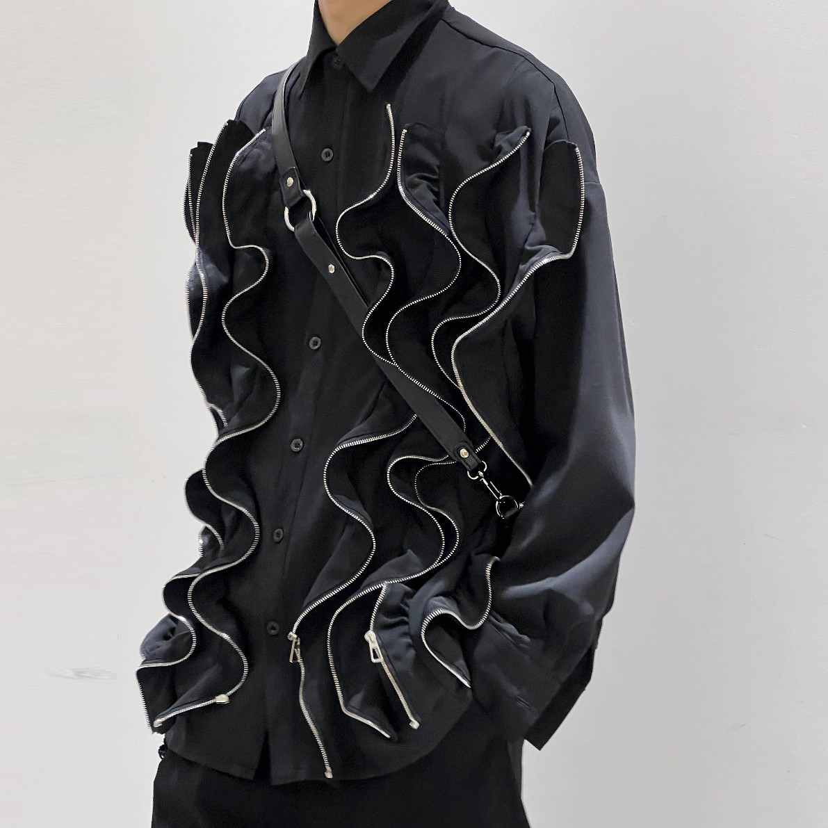 Customized Zipper Pleated Shirt Manufacturer (4)