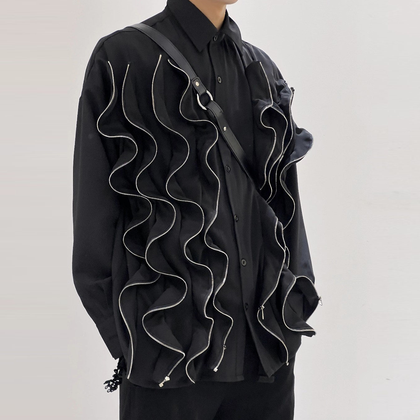 Customized Zipper Pleated Shirt Manufacturer