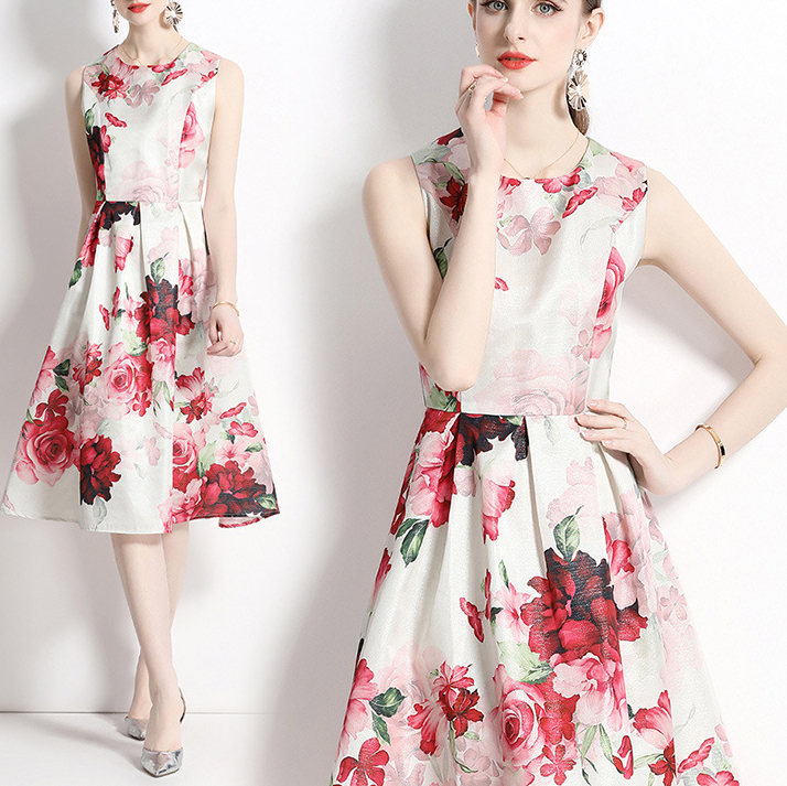 Design Printed Elegant Dresses Women Summer Manufacture (2)
