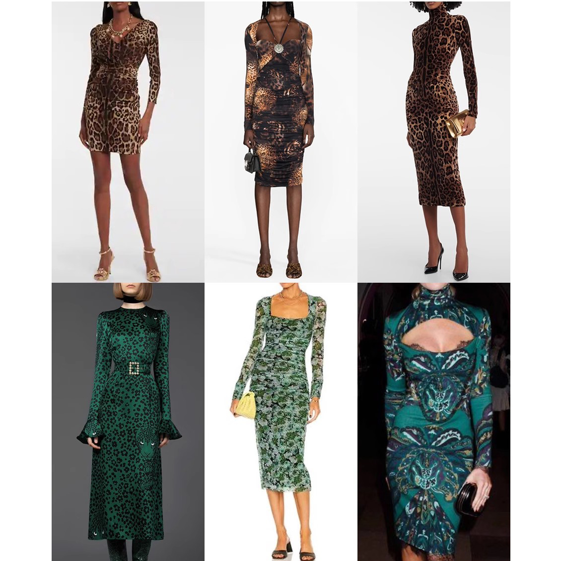 Elastic mesh printed dress manufacturer  (3)
