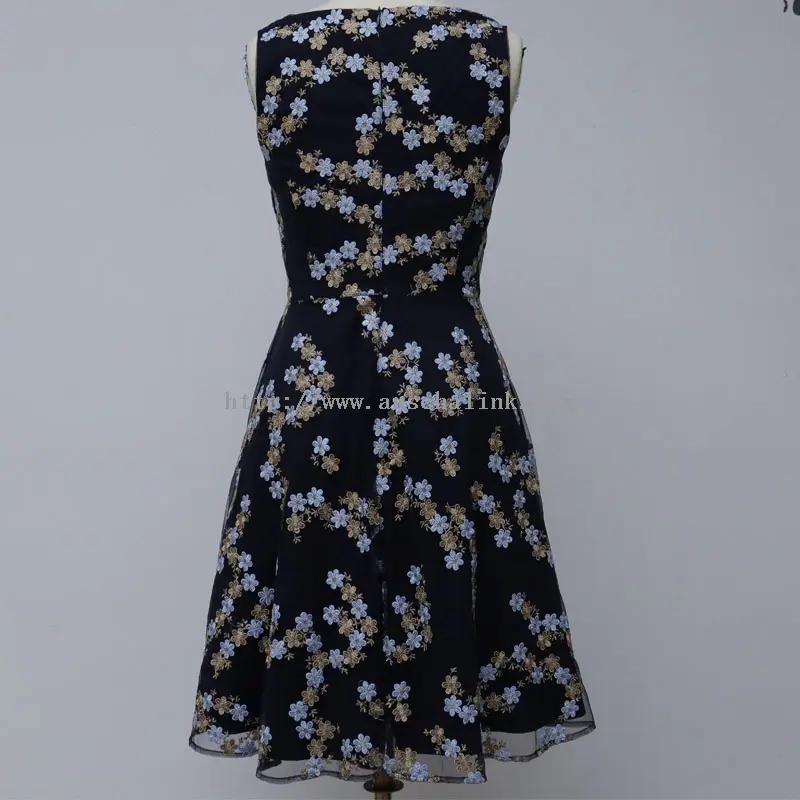 خوبصورت سیاہ پھولوں کی کڑھائی والا خوبصورت لباس (3)