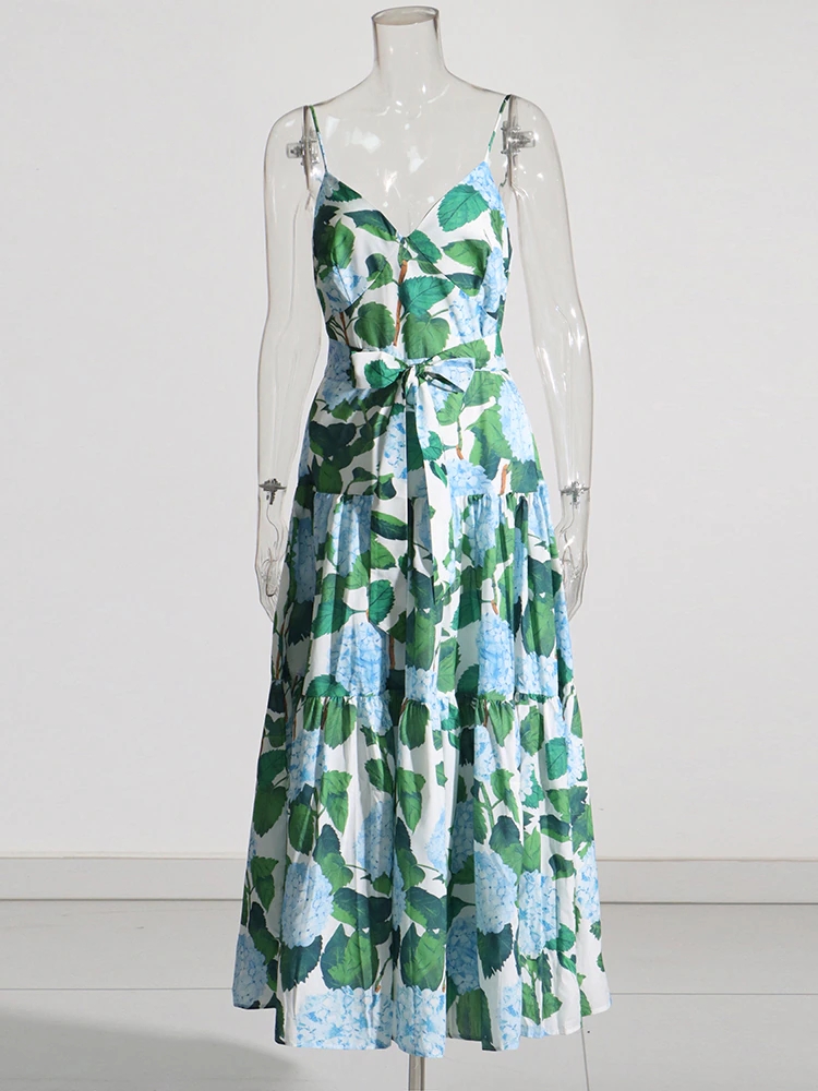 Elegant Printing Camisole Boho Custom Dresses (2)
