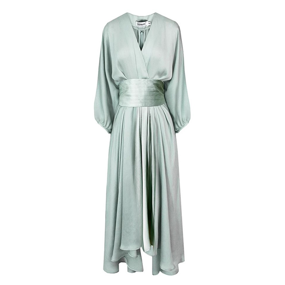 Elegantna svilena ležerna midi haljina po narudžbi proizvođača (2)