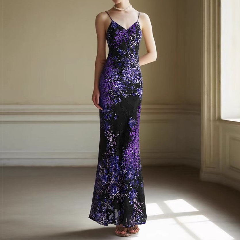 Firework Slim Double Mulberry Silk Dress (3)