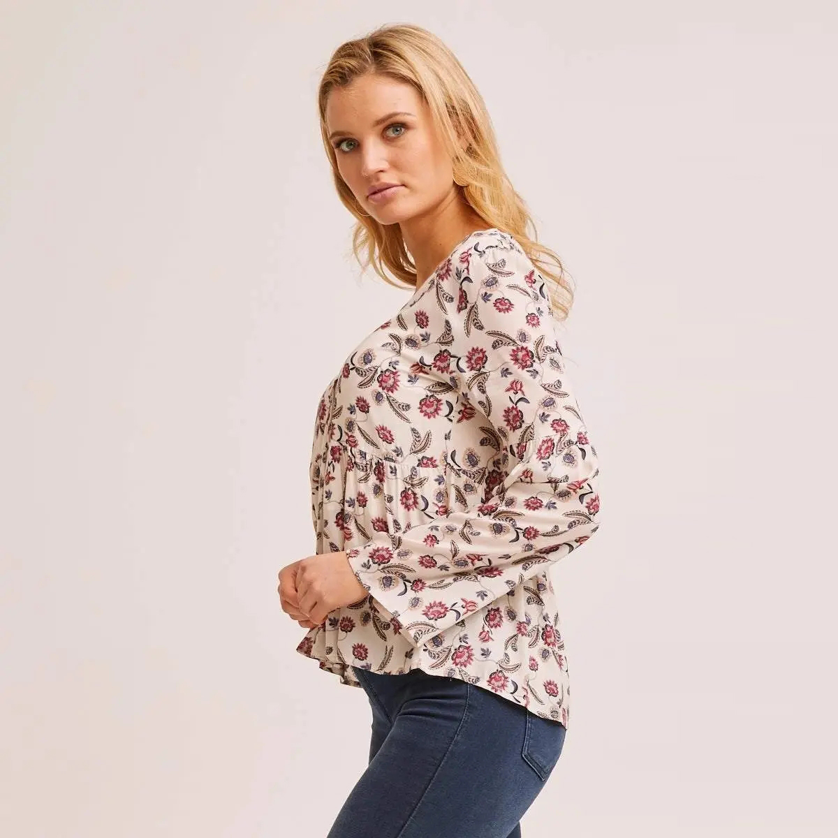 Top de maternidad con estampado floral para damas (3)