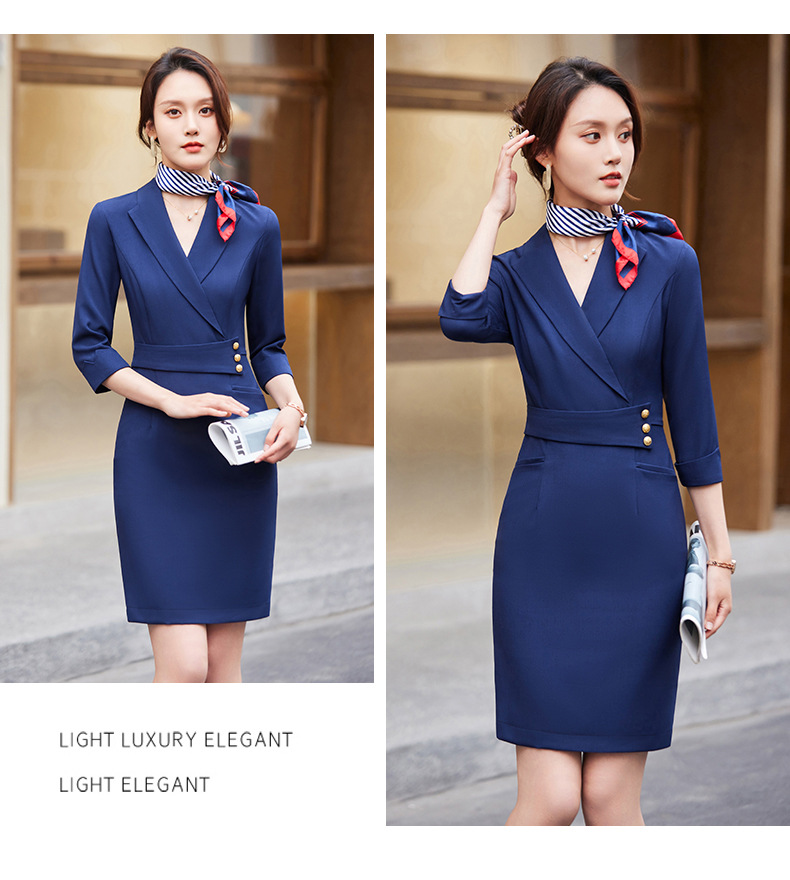 Gray Elegant Work Career Dress Custom (6)