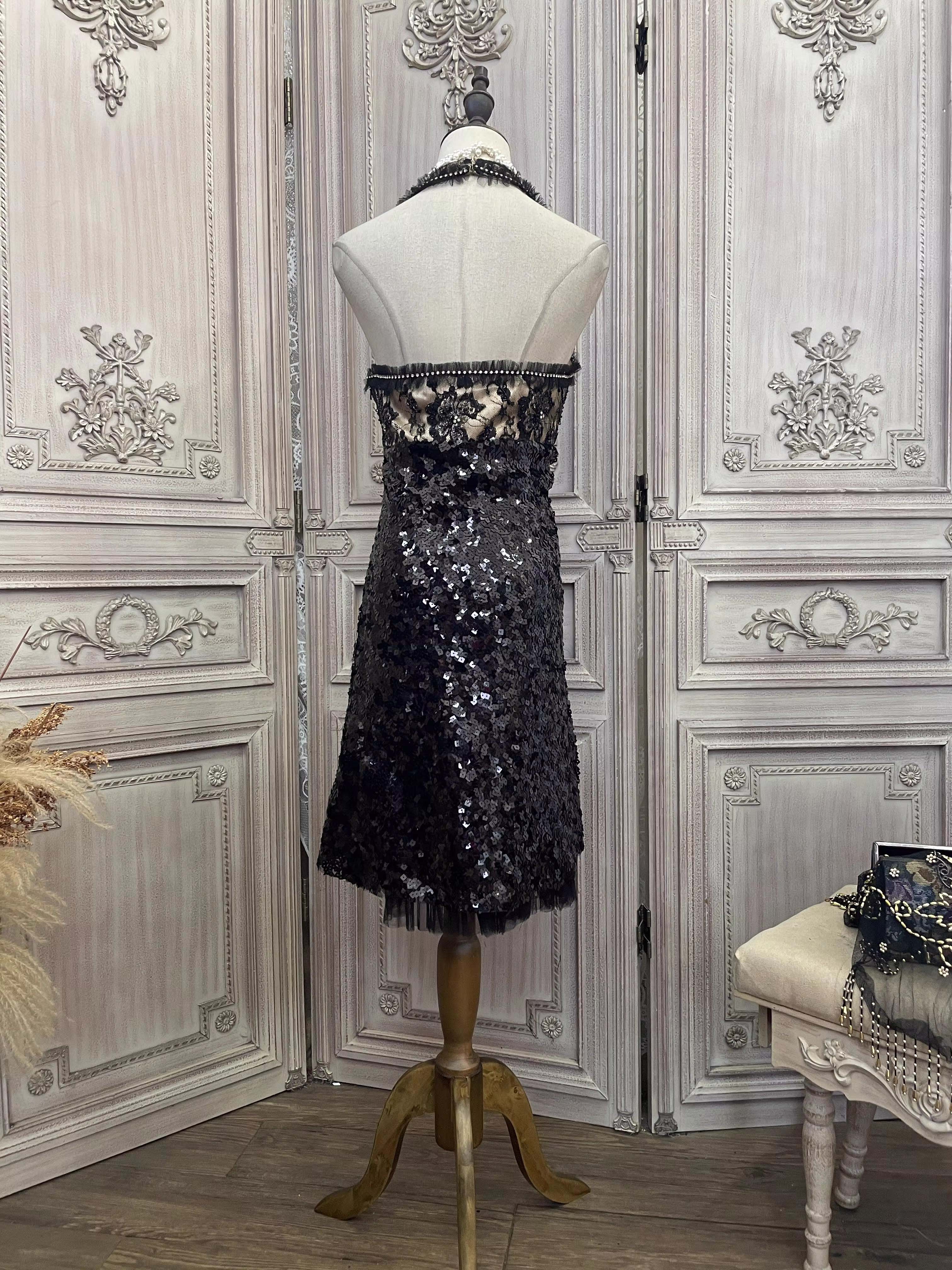 Mini robe perlée en dentelle Meilleurs fournisseurs de robe élégante pour dames (1)