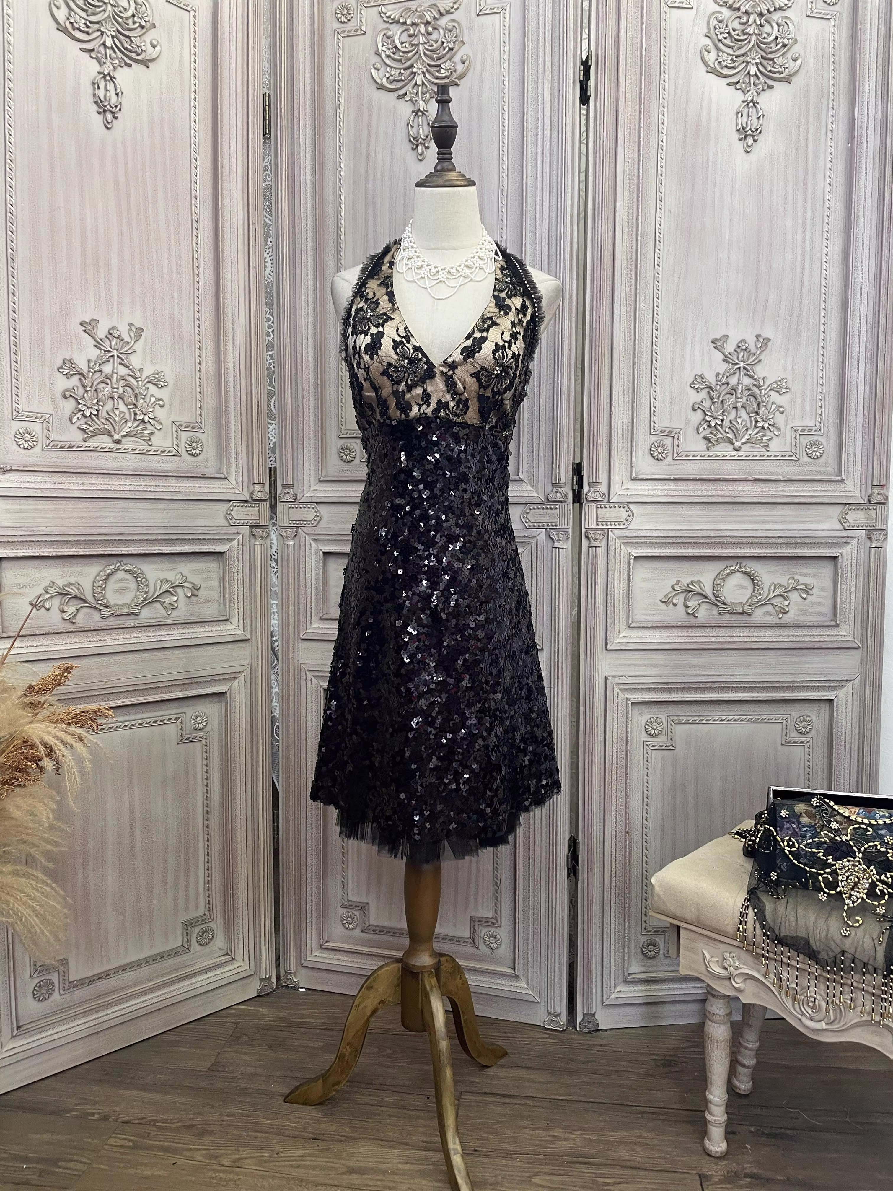 Mini robe perlée en dentelle Meilleurs fournisseurs de robe élégante pour dames (3)