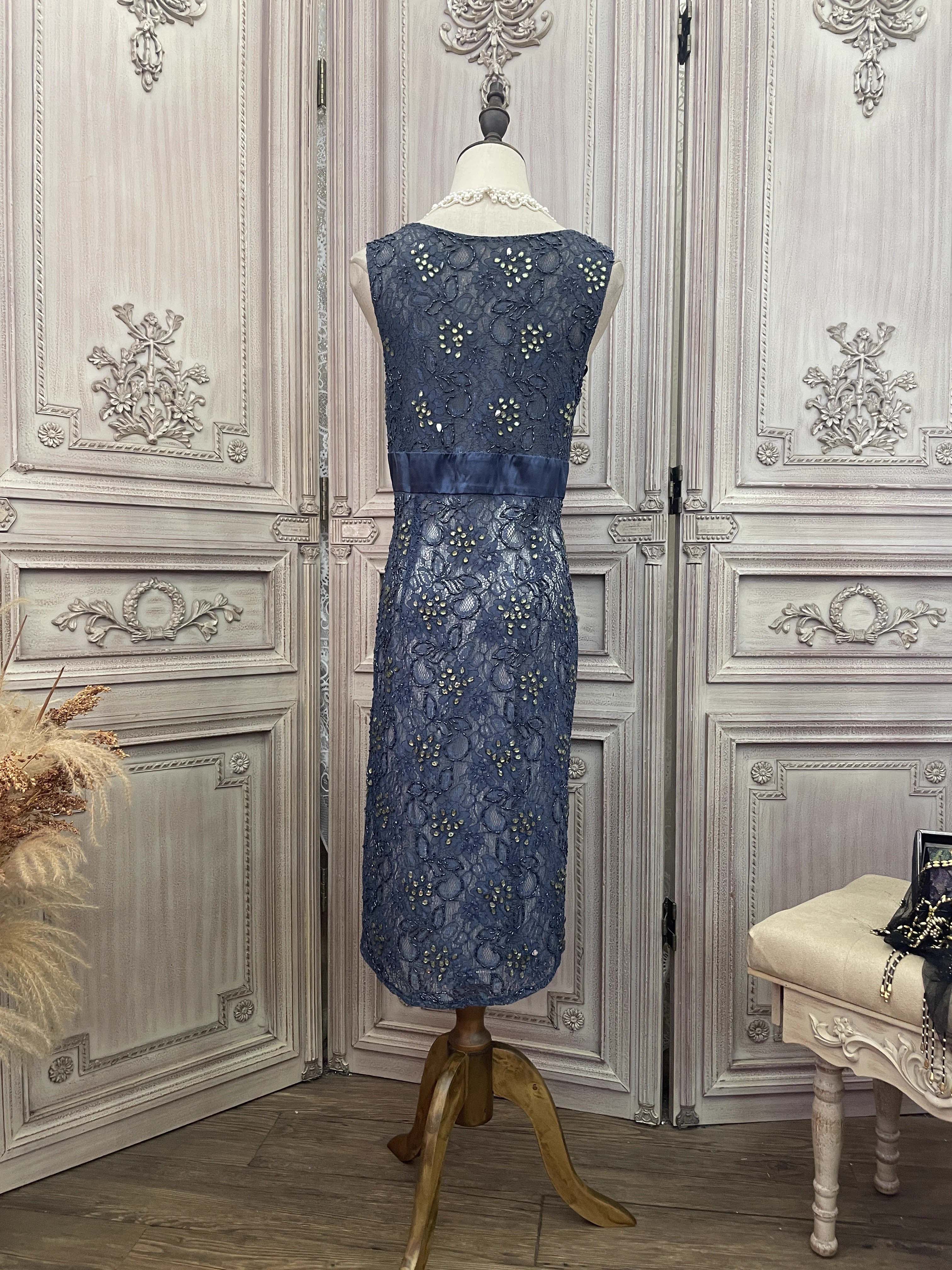 Spitze handbesticktes bestes elegantes Kleid für Damen Exporteur (1)