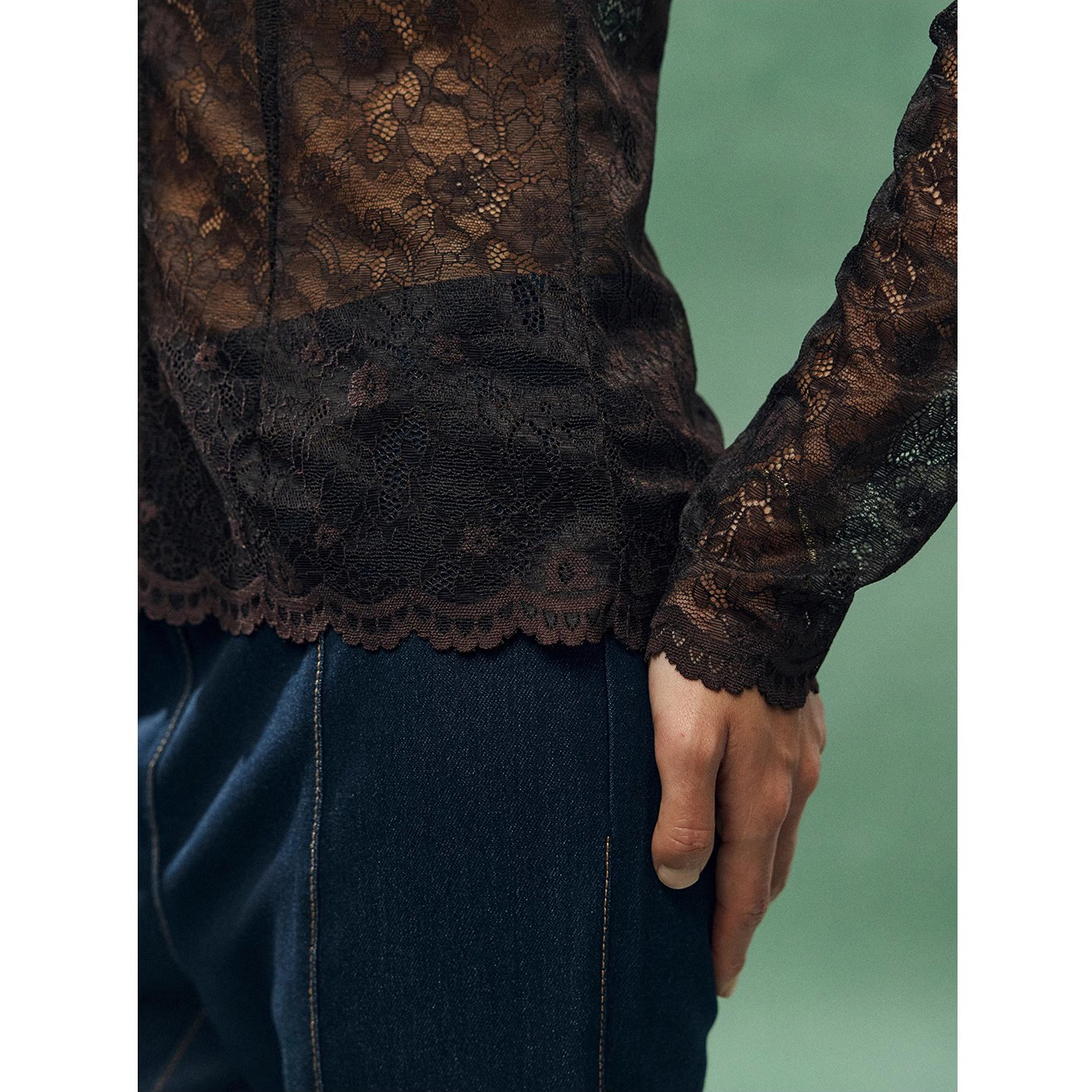 Lace Shirt Skirt Set Manufacturer (7)
