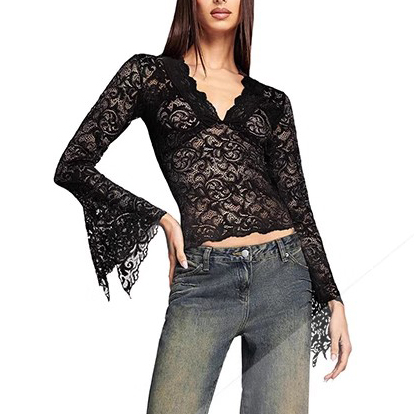 Lace Top See Through Tee Manufacturer (9)