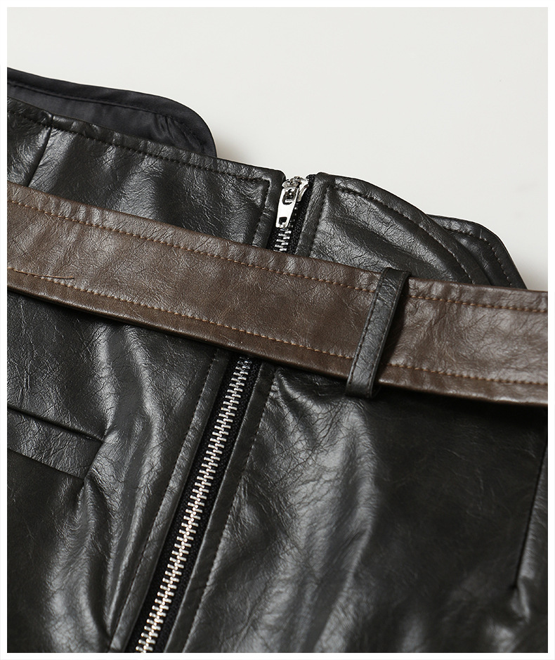 Leather Design Custom Plus Size Skirt (6)
