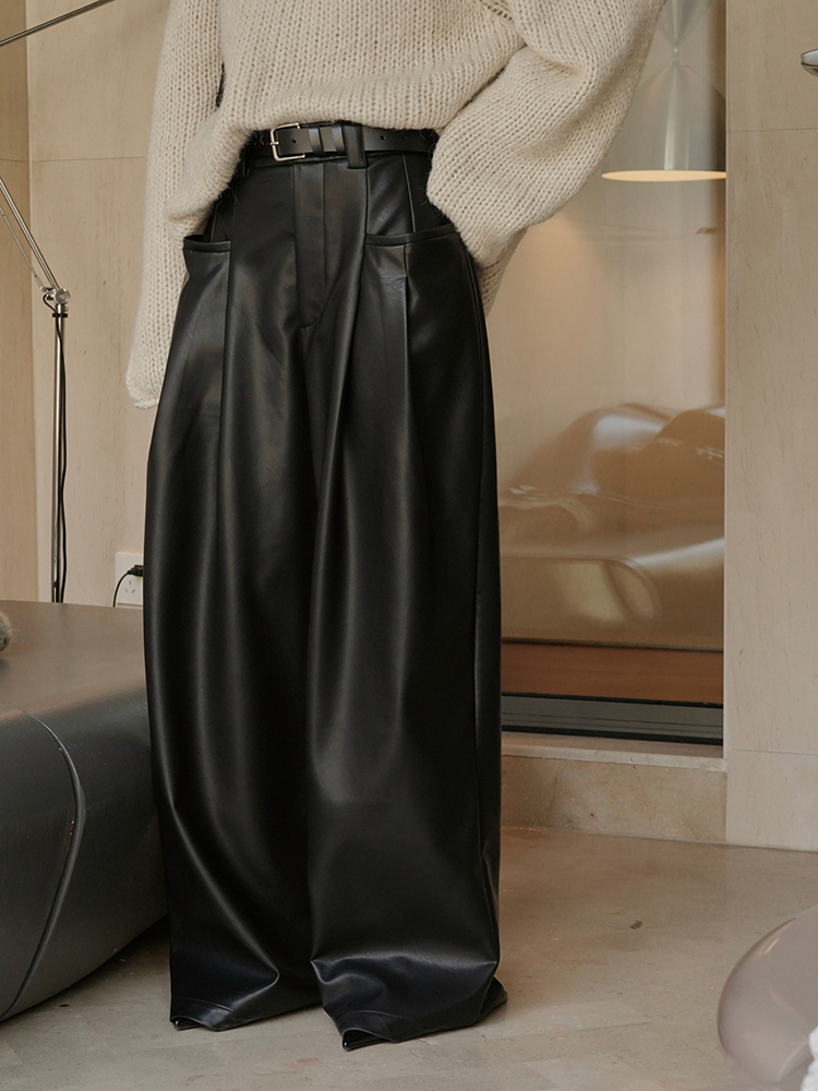 Loose Leather Design Of Ladies Pants Manufacturer (5)