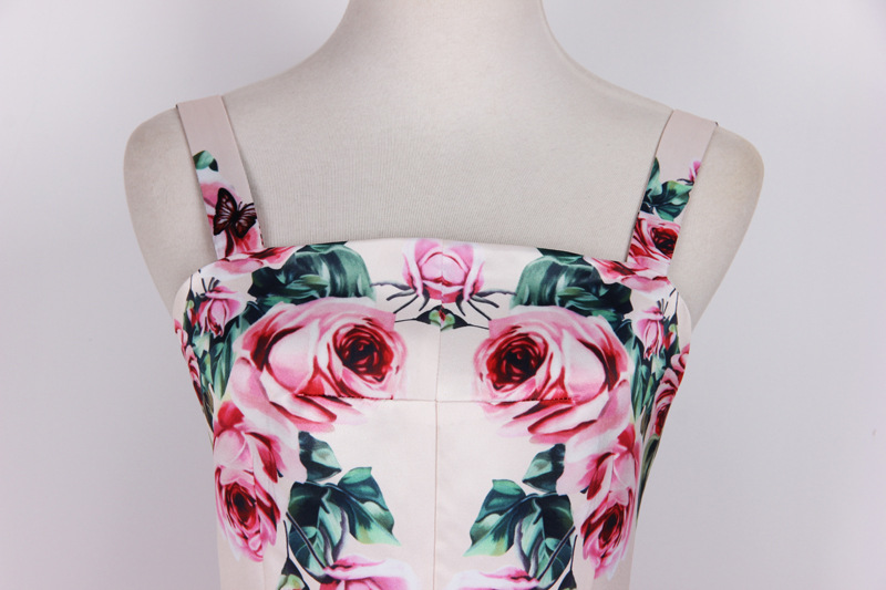 Luxury Rose Print Wholesale Off zepòl rad fòmèl (4)