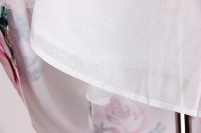 Luxury Rose Print Wholesale Off Shoulder Formal Dress (5)