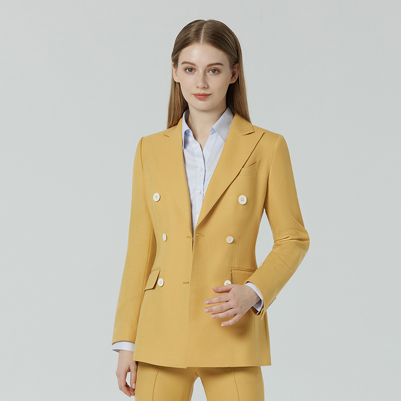 Manager Double Breasted Blazer Work Suit 2 Piece Set (3)