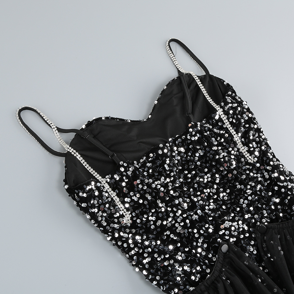 Mesh Beaded Halter Dress Manufacture (1 (6)