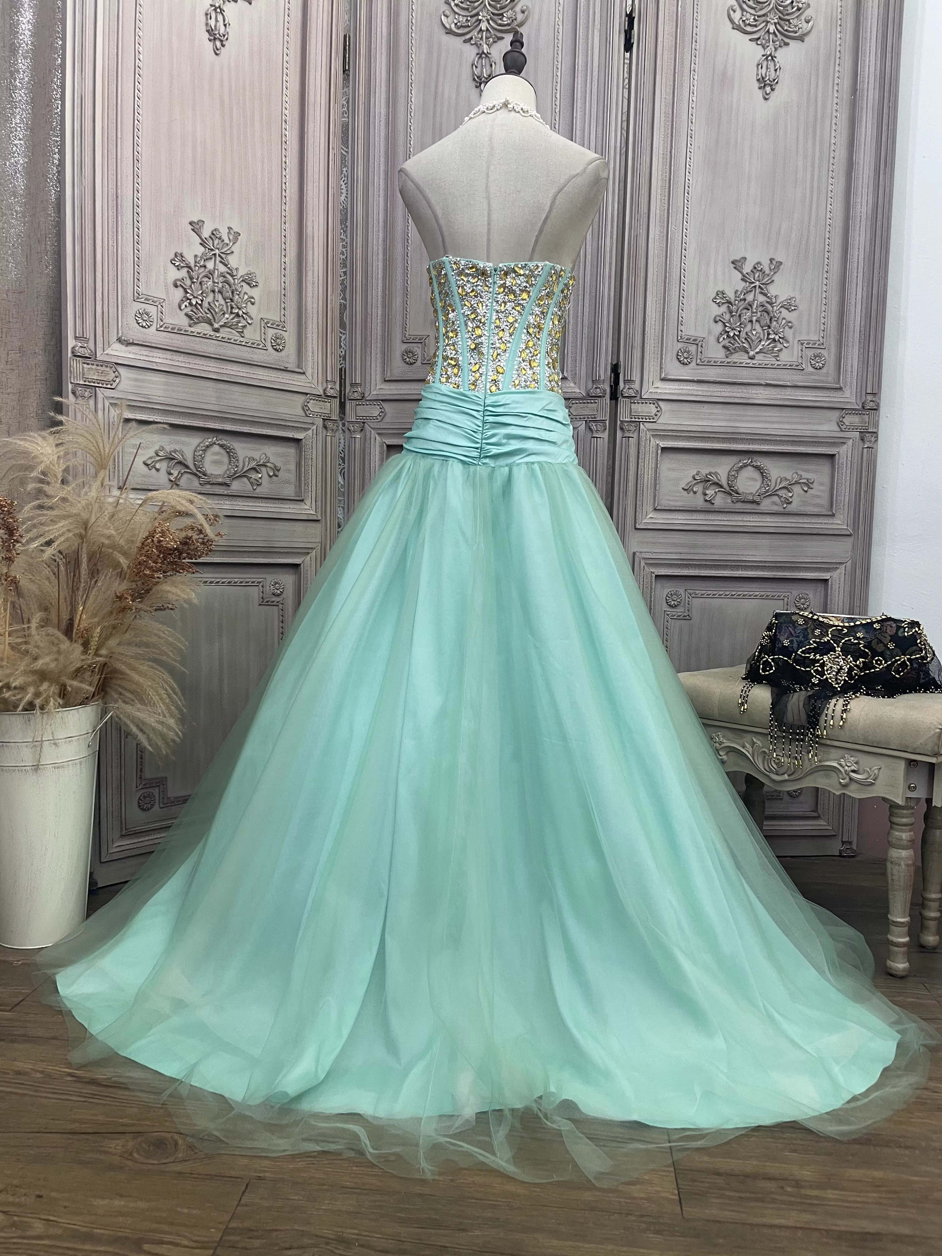 Mesh Beaded Maxi Wholesale Evening Gown Dress Elegant (1)