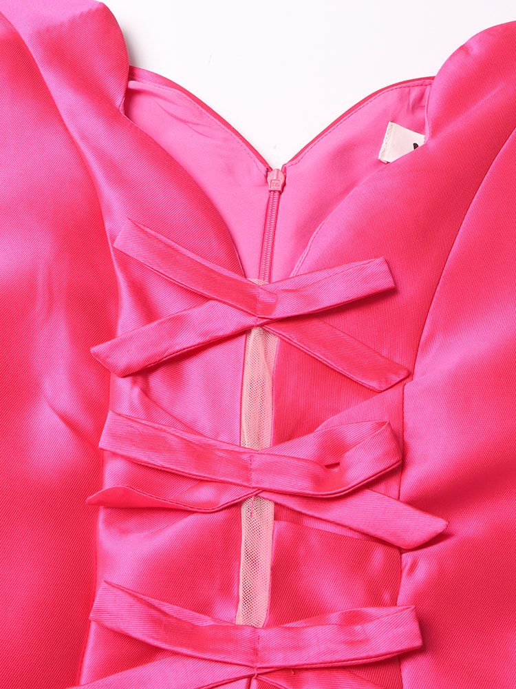 Patchwork Bowknot A Line Dress Customization (1)