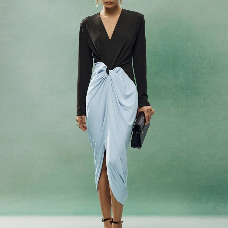 Pleated Sexy Long Dresses Manufacturer (5)