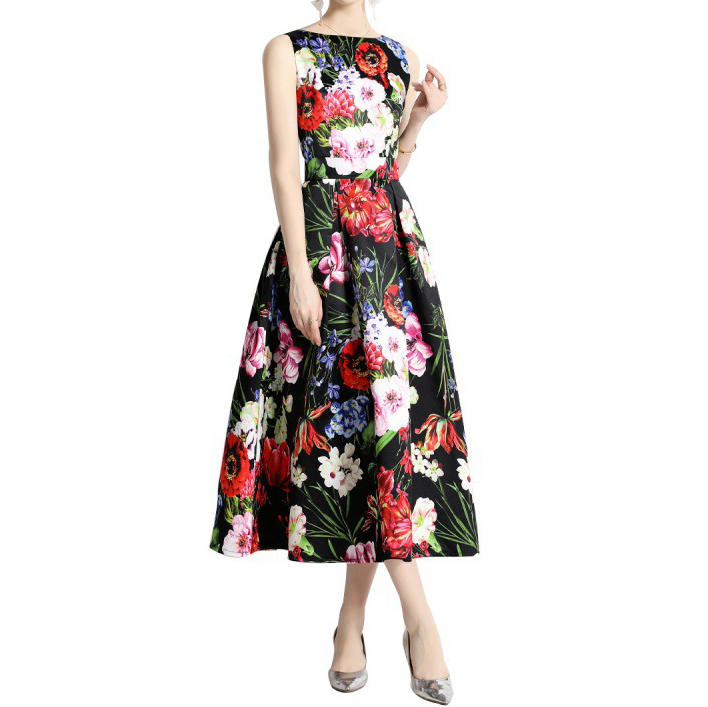 Printed Casual Elegant Dress Manufacture (2)