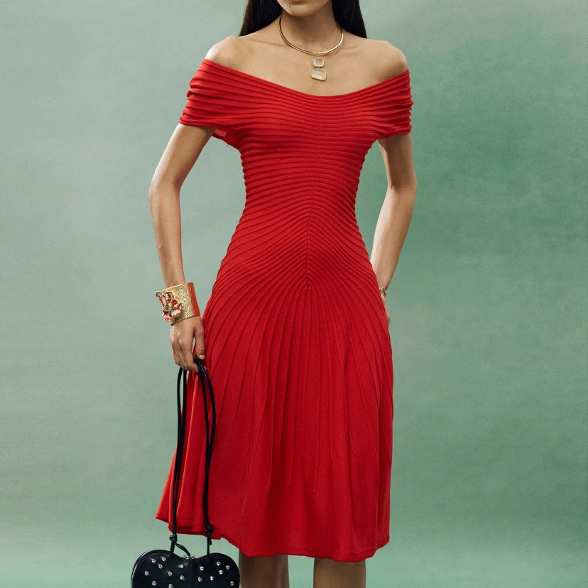 Red Knit Dress Manufacturer (4)