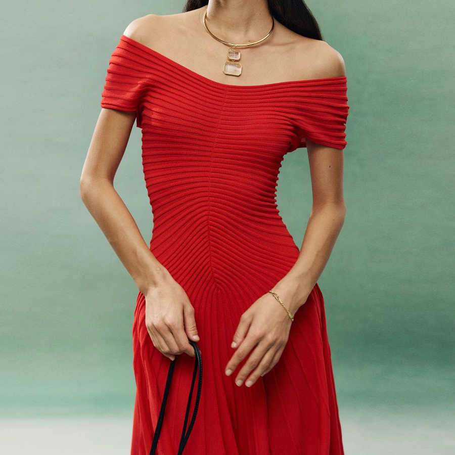 Red Knit Dress Manufacturer (5)