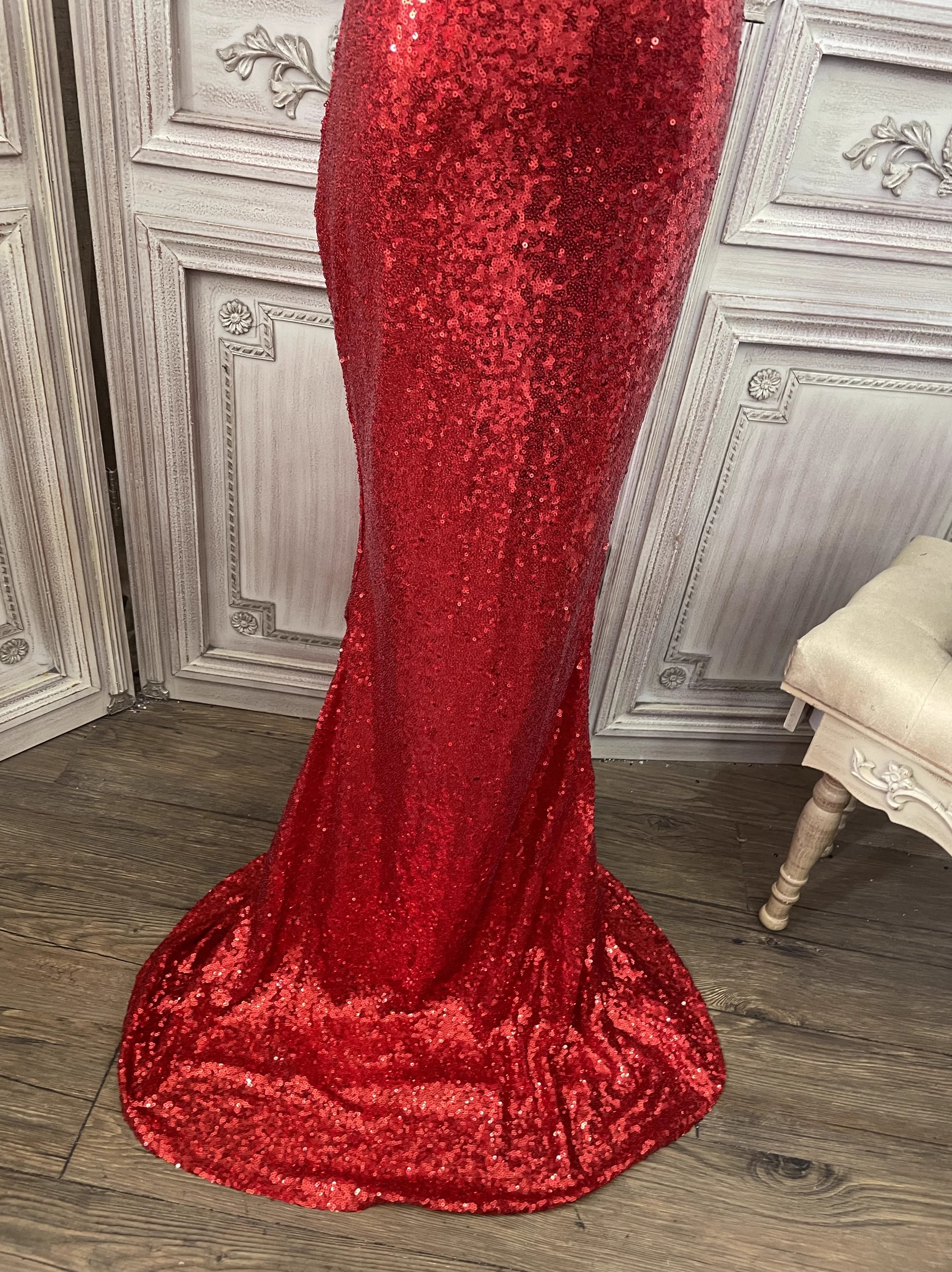Red Sequin Long Dress Manufacturer (5)