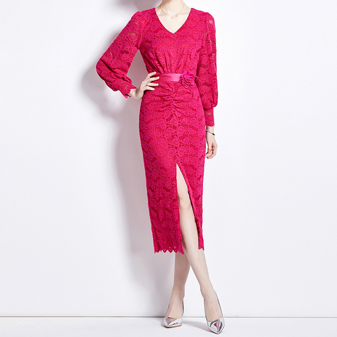 Rose Custom Lace Dress Manufacture (4)