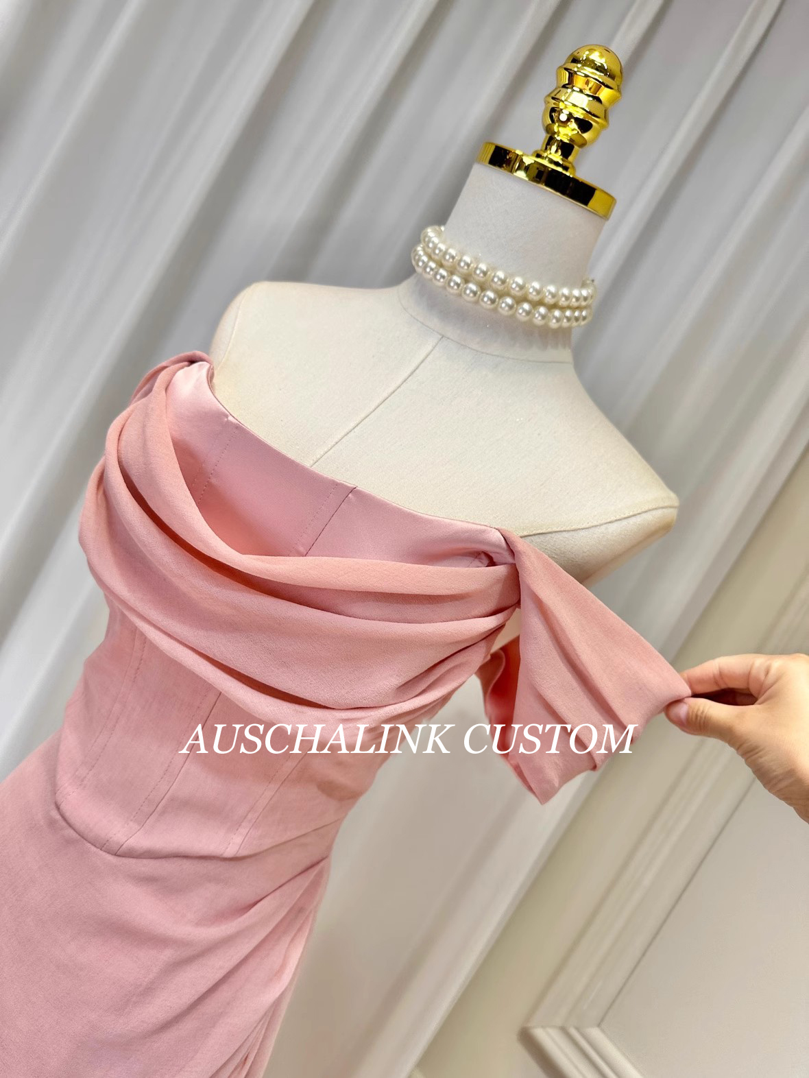 Satin Silk ODM Wrap Evening Dress Supplier (6)