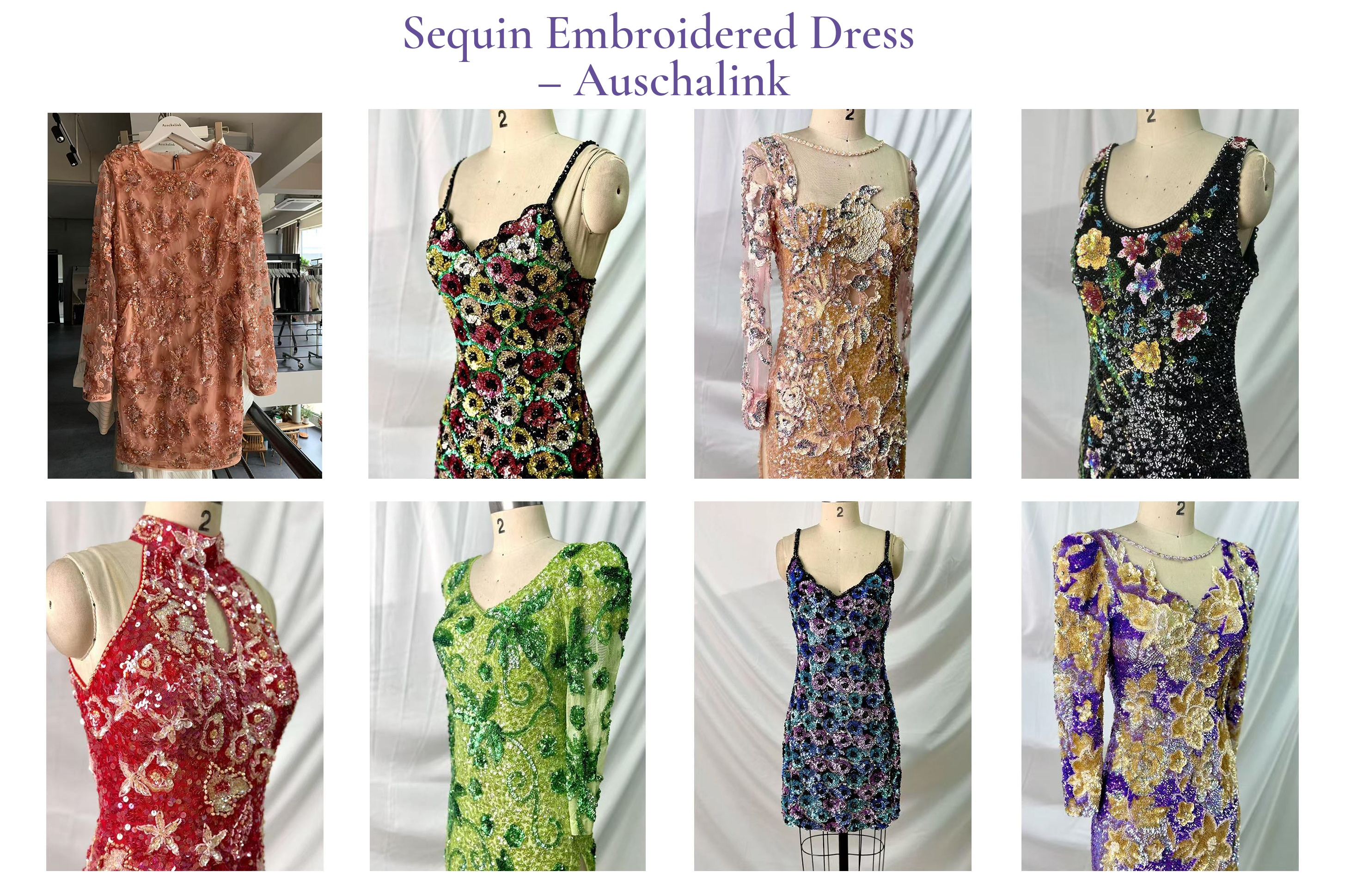 Sequin Embroidered Dress – Auschalink