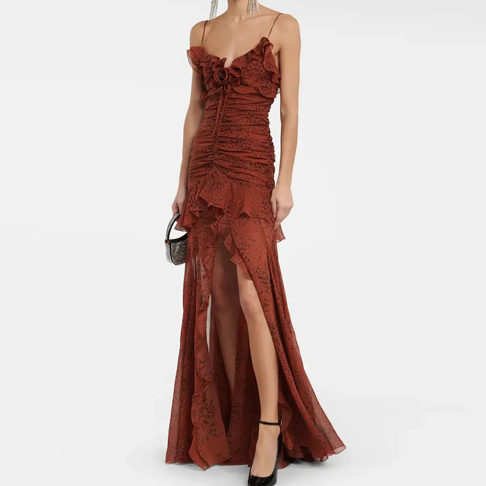 Silk Chiffon Long Elegant Dresses Manufacturer (4)