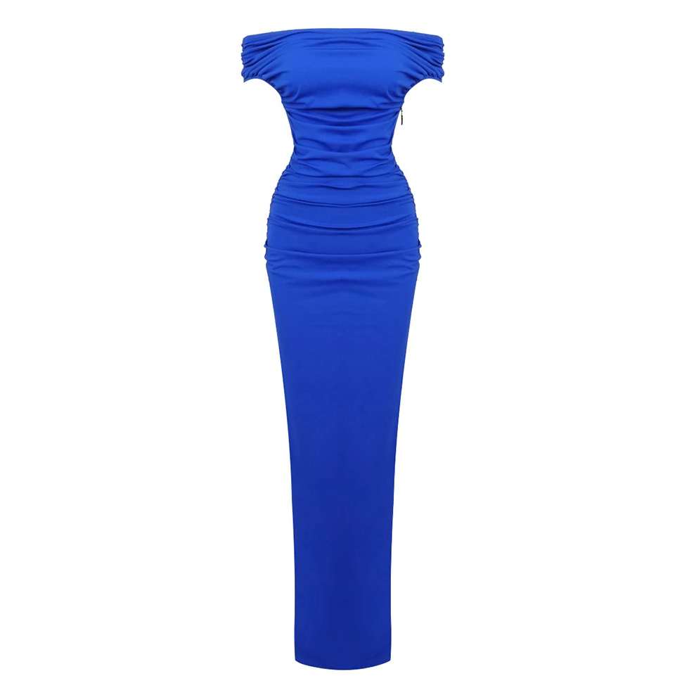 Slash Neck Long Sexy Dress Manufacturer (2)