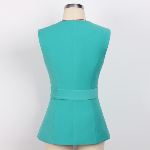 Solid Colour Belted Work Bespoke Suit Design (9)