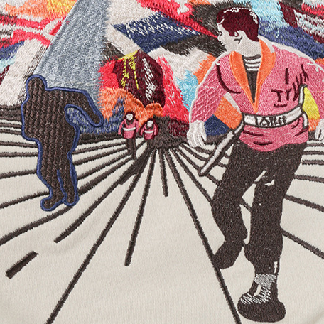 Street Hip Hop Creative Embroidered Loose Hooded Sweatshirt (7)